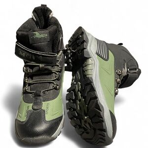 Kids Outdoor Adventure Boots - Green & Black